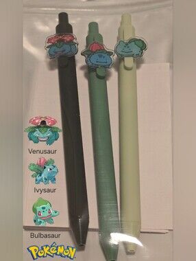 Pokemon Bulbasaur Evolution Line Gel Pen Set